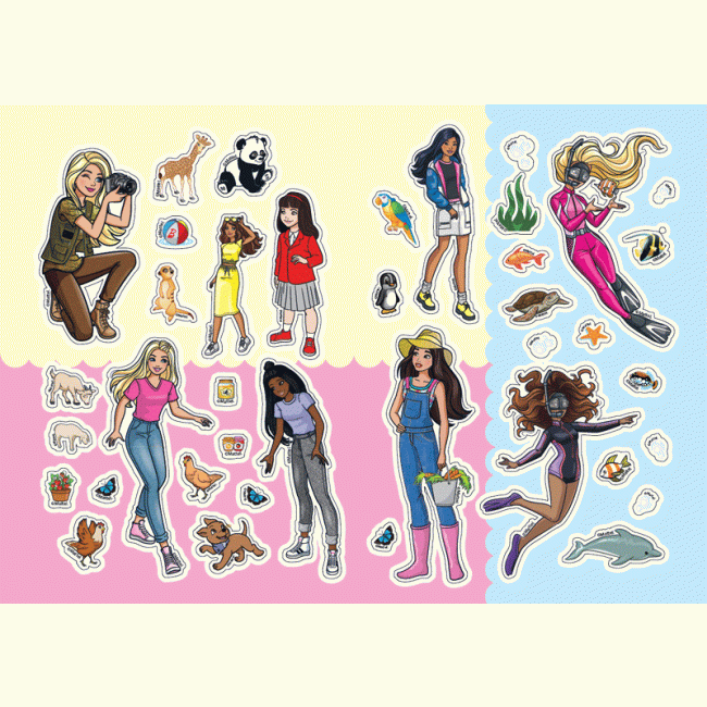Barbie FUN STICKER สติ๊กเกอร์แสนสนุก ท่องเที่ยวไปกับเพื่อนรัก